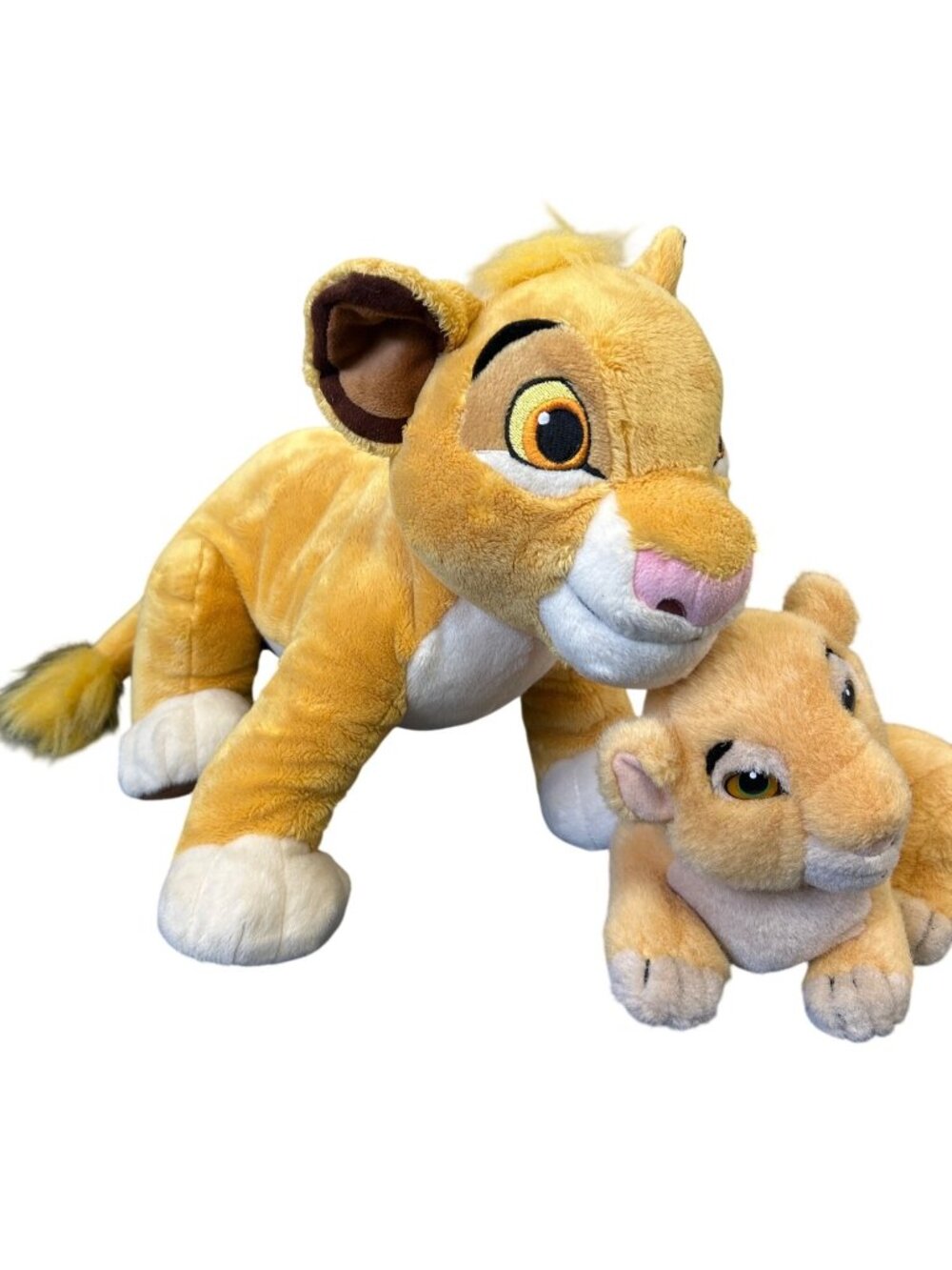 Vintage Disney Lion King Simba & Nala Cub Plush Stuffed Animal Toy Set Baby - Picture 3 of 14
